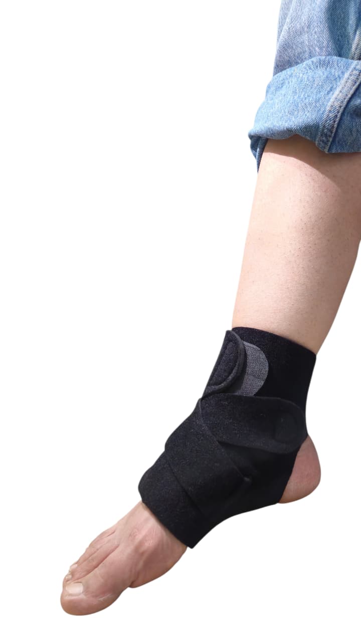 Lycra Ankle Brace Support Black