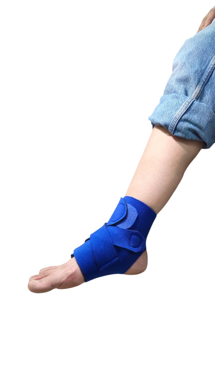 Lycra Ankle Brace Support Blue