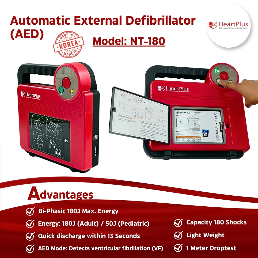 Automatic External Defibrillator AED HeartPlus - Image 2